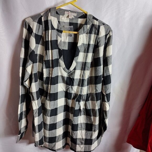 Woman Within flannel top - Picture 1 of 7